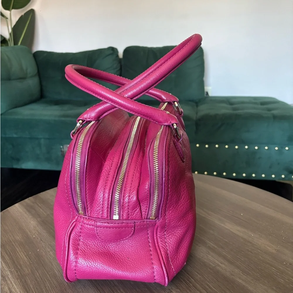 Cole Haan Leather Tote in Hot Pink - Picture 10 of 16